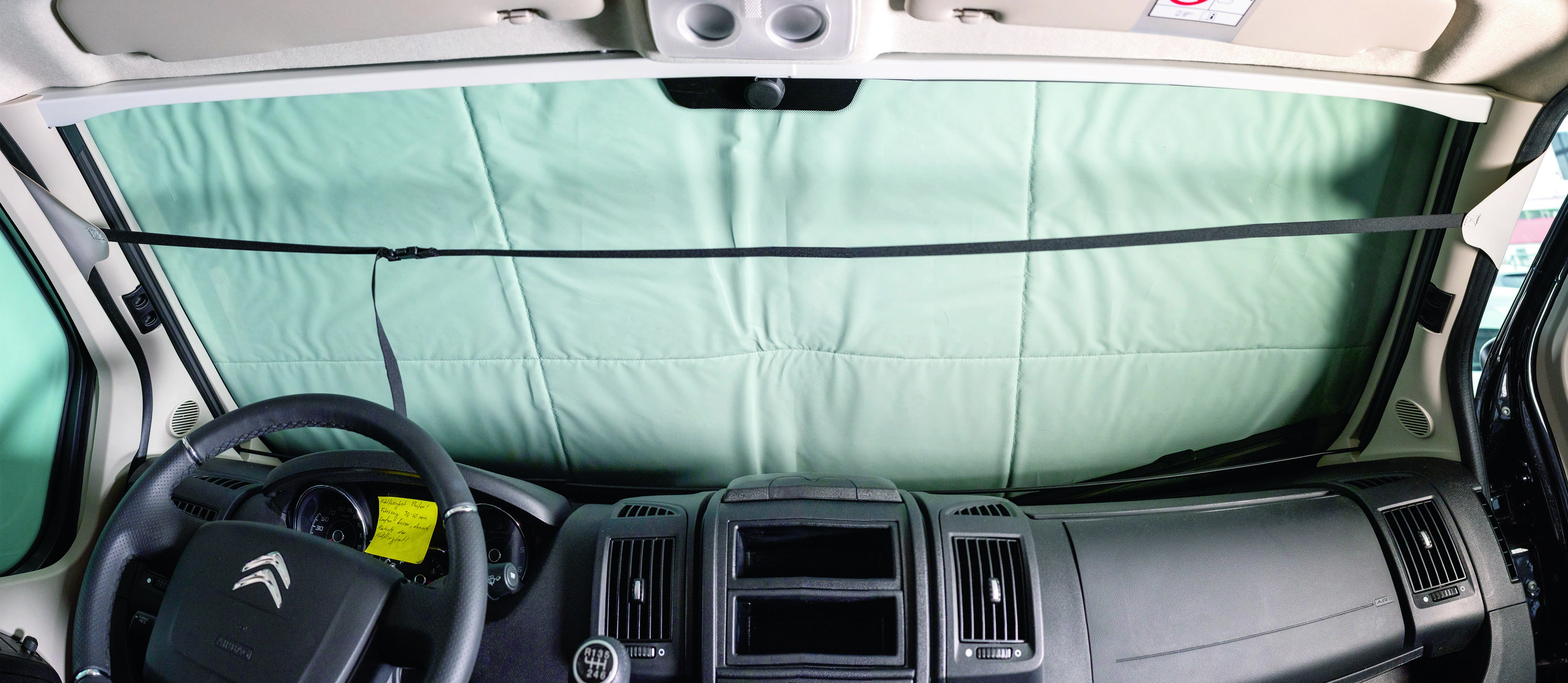 Frontscheibenisolierung, für Fahrzeughöhe H1/H2/H3 von Citroën, Fiat, Opel, Peugeot, Toyota, Montage außen