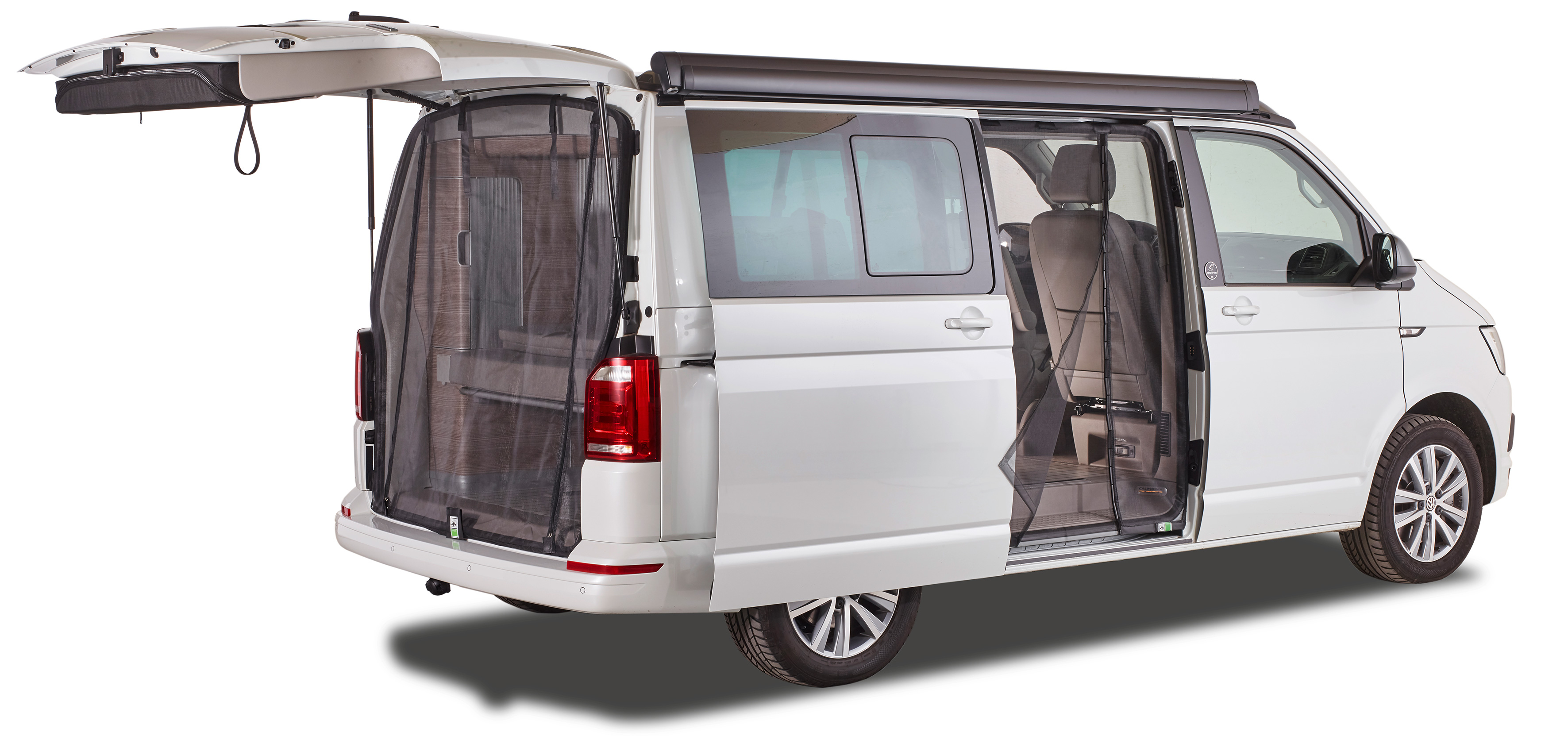 Schiebetürenmoskitonetz Magnetreißverschluss, VW T5/T6/T6.1, Beifahrerseite (rechts), Maschenweite Fine-mesh