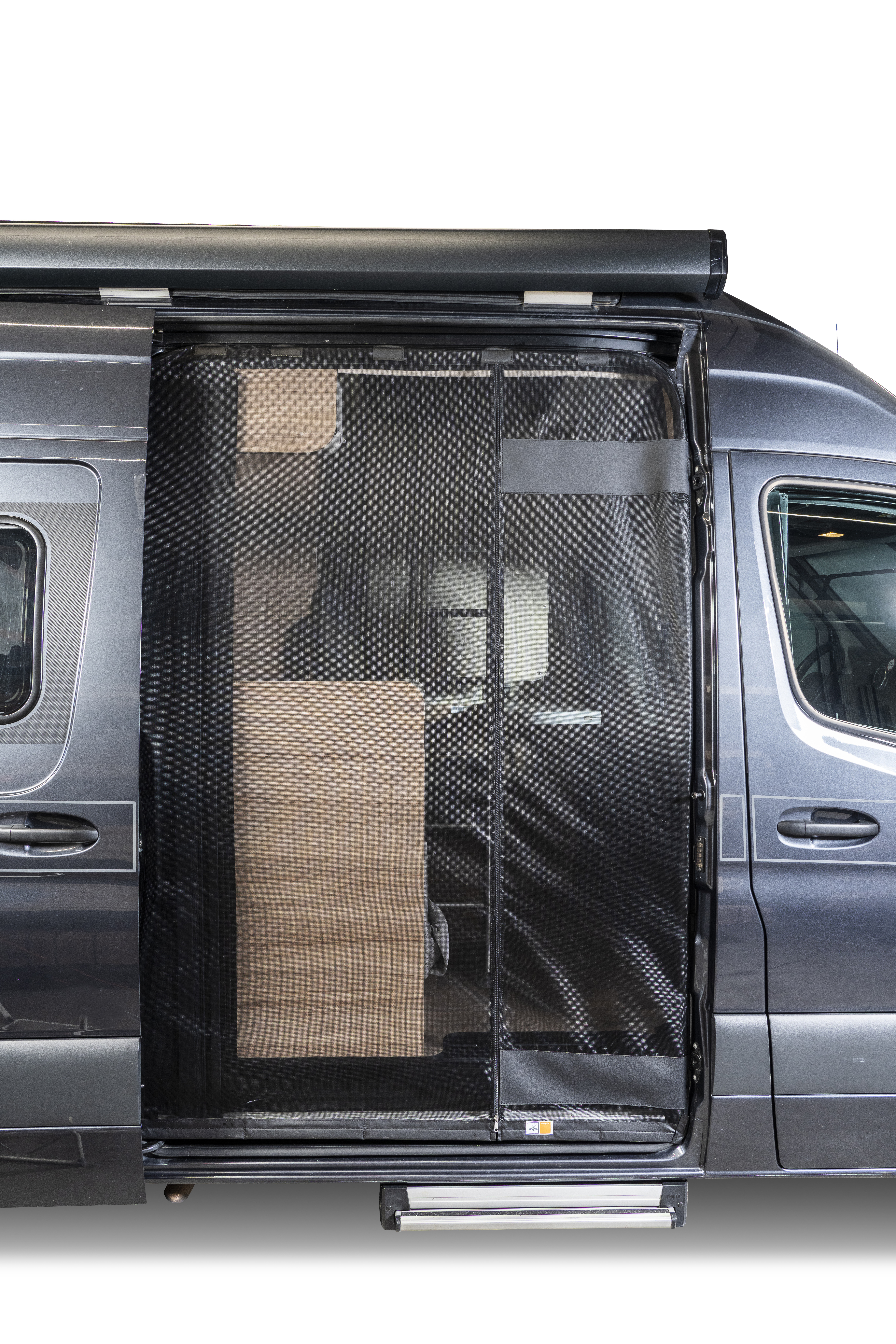 Schiebetürenmoskitonetz Magnetreißverschluss, Mercedes Benz Sprinter 907/910 (ab 2018), Beifahrerseite rechts, Maschenweite Fine-mesh