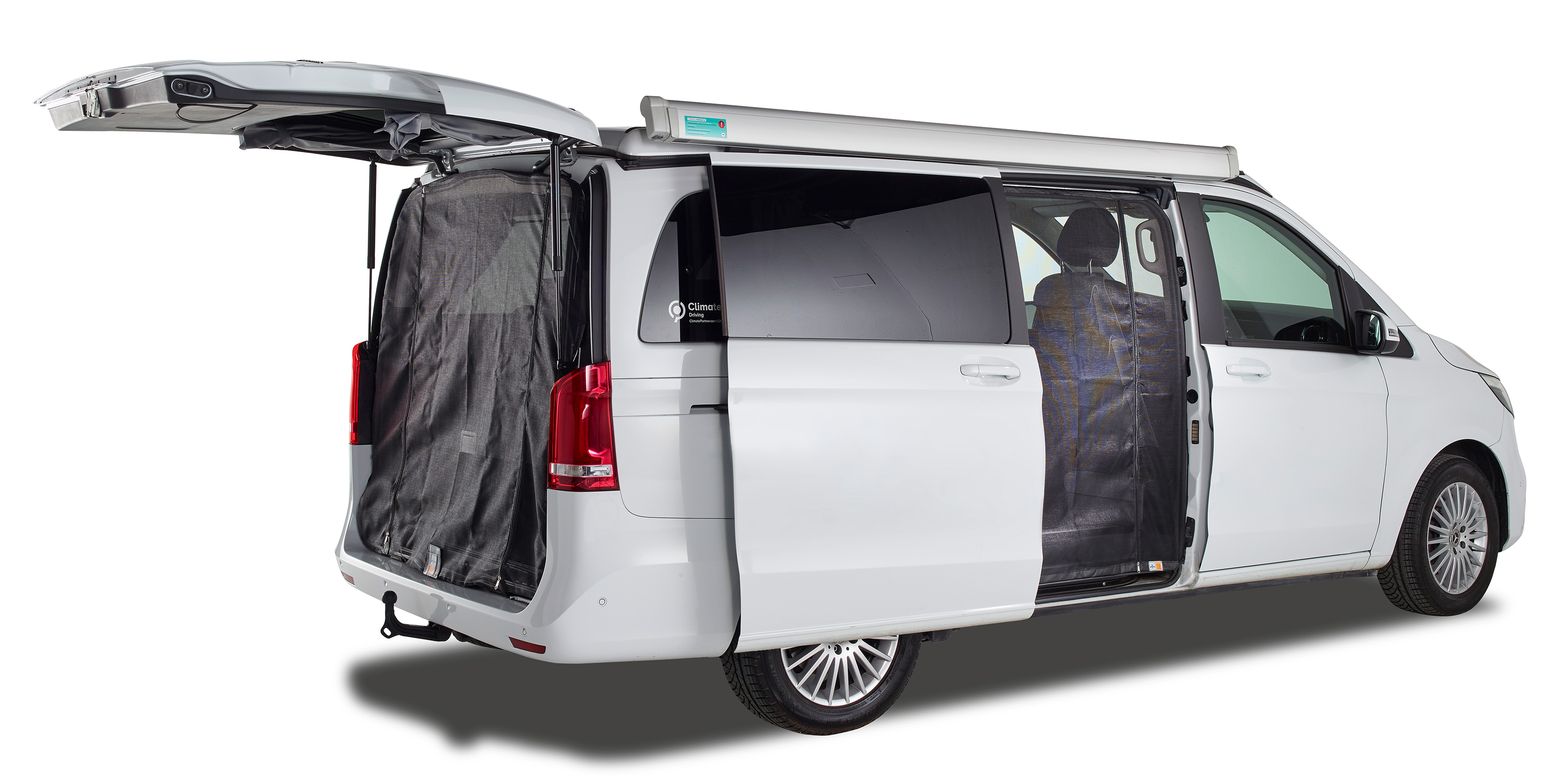 Heckmoskitonetz Reißverschluss, Heckklappe elektrisch, Mercedes-Benz V-Klasse (ab 2014) / Vito (ab 2014), Maschenweite Fine-mesh