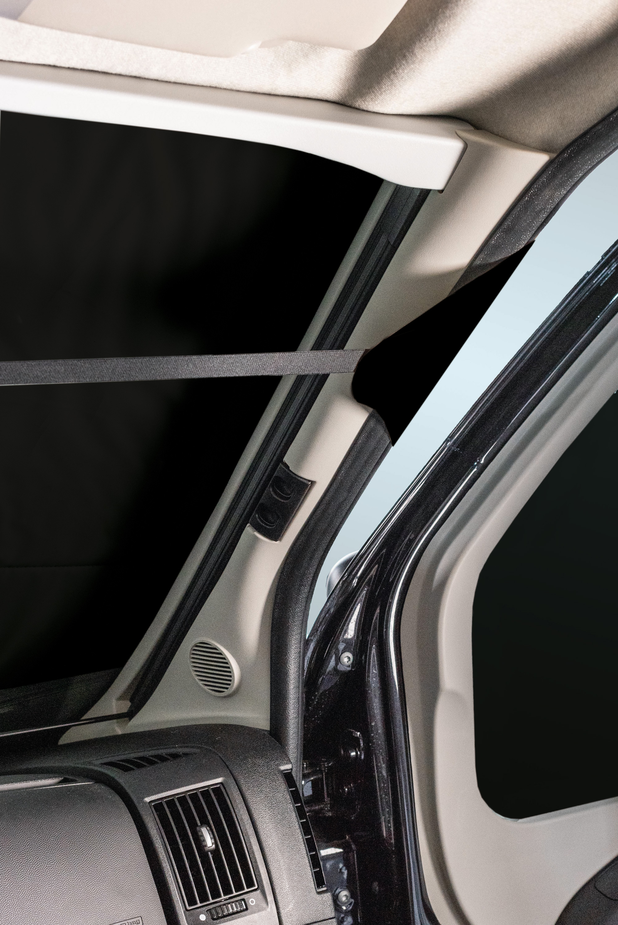 Front- und Seitenscheiben-Cover, schwarz, außen, 3er-Set für Citroën, Fiat, Opel, Peugeot, Toyota in H1/H2/H3