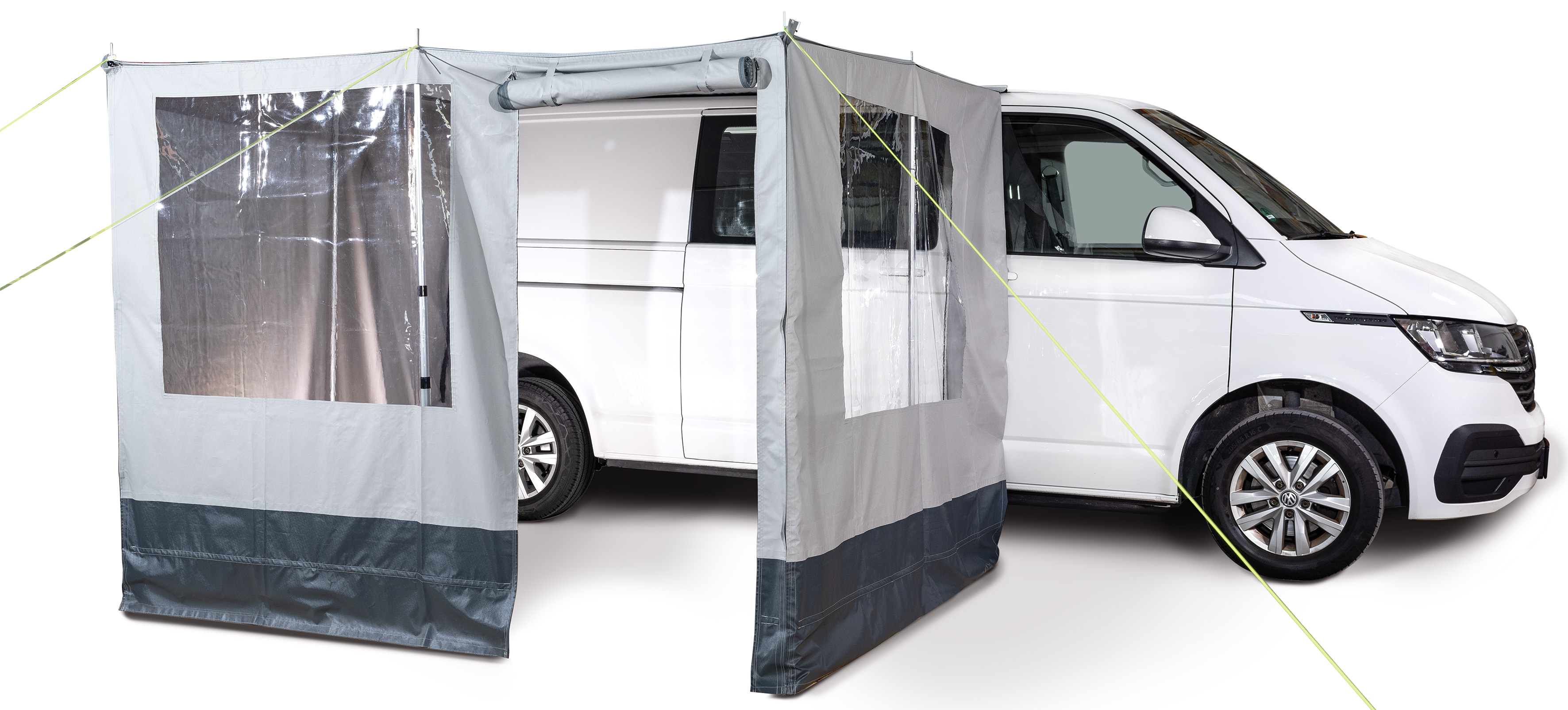 Vorzelt und Sonnensegel All-in-One, 250 x 240 cm, passend für Citroën, Fiat, Ford, Mercedes-Benz, Opel, Peugeot, Toyota, VW
