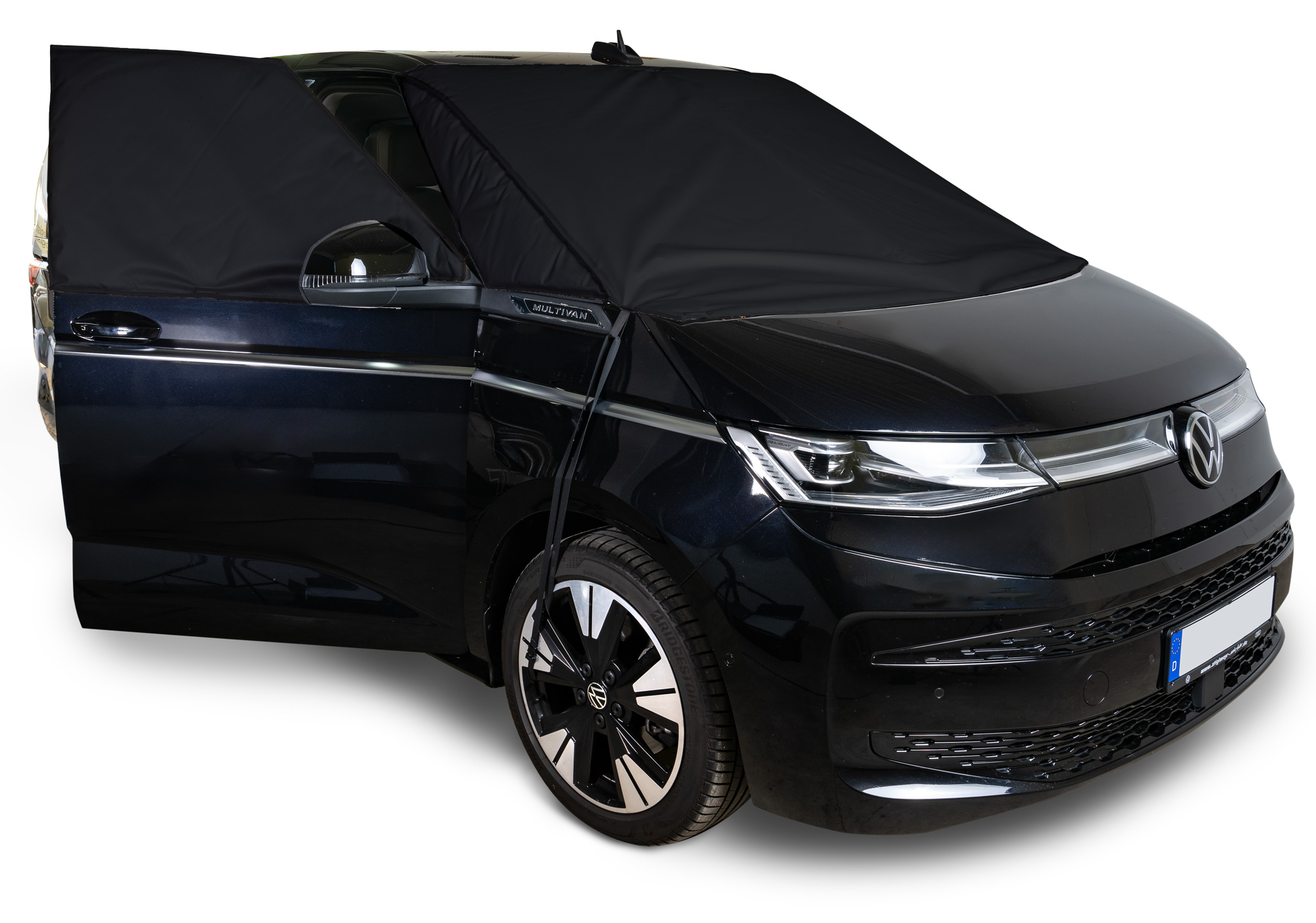 Front- und Seitenscheiben-Cover, schwarz, außen, 3er-Set für VW T7