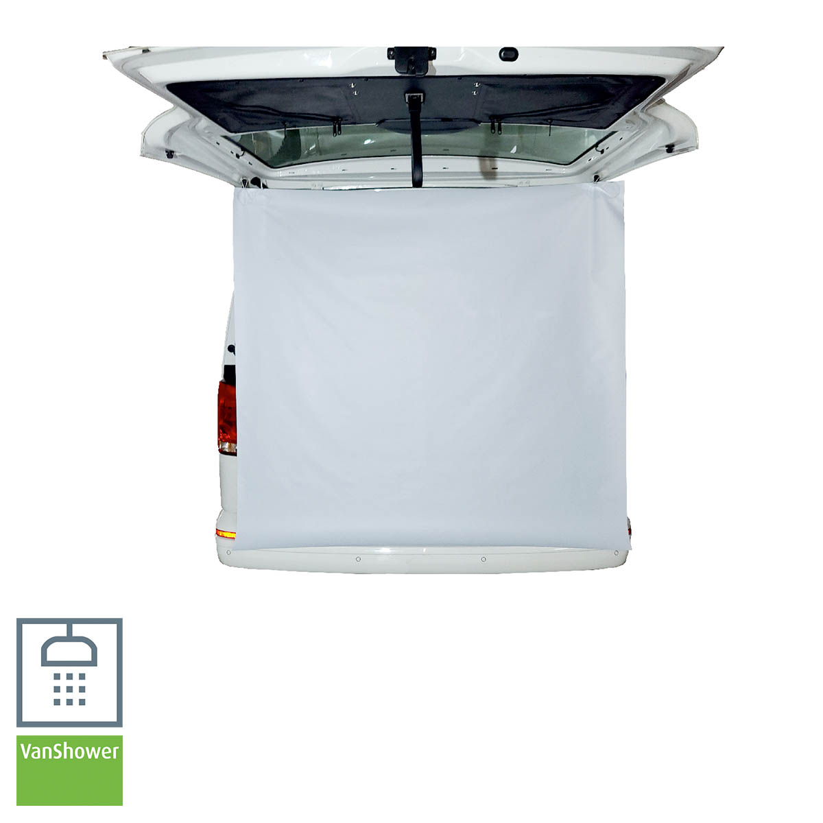 Sicht- / Spritzschutz für Heckzelte für den VW Caddy ab 2014