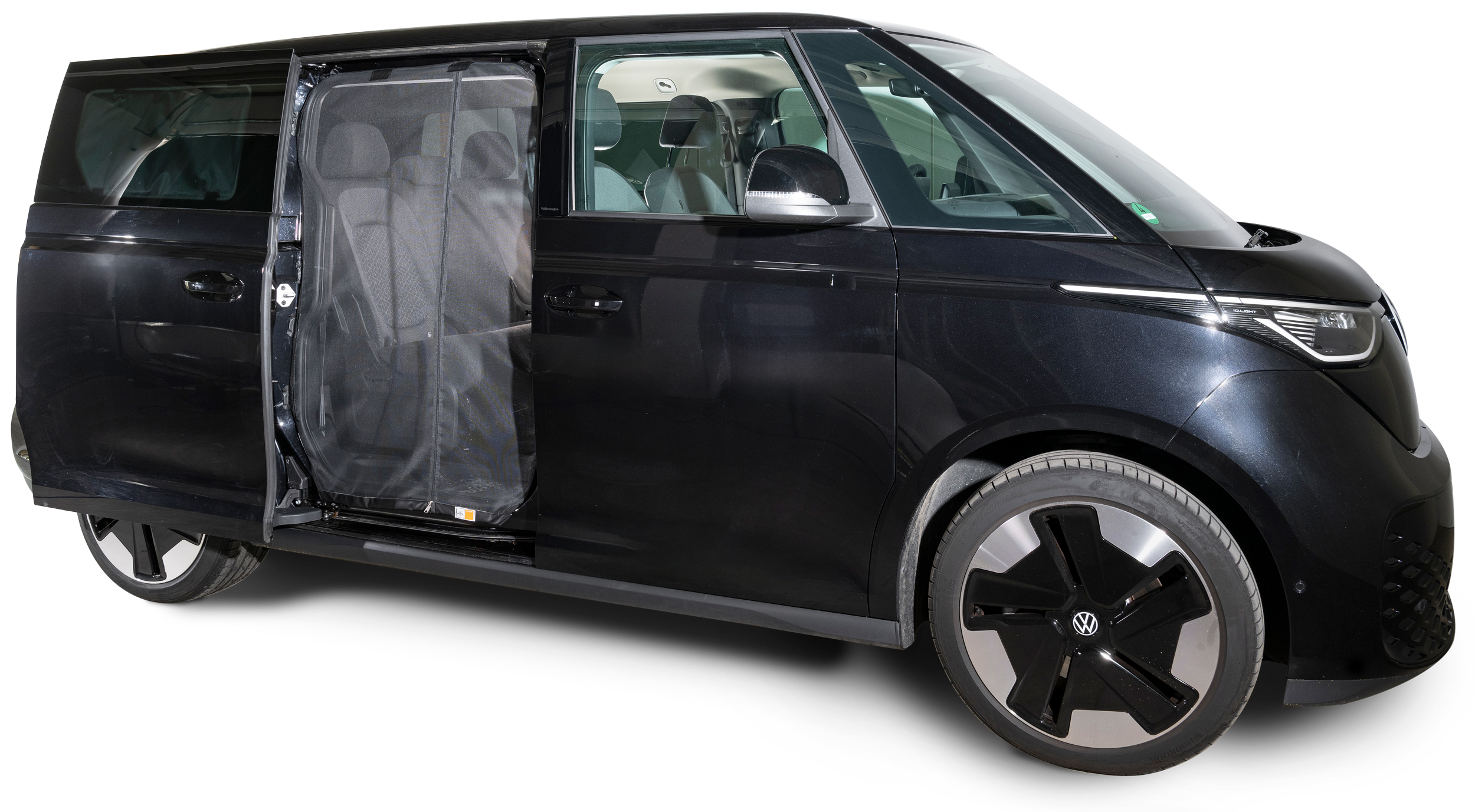 Schiebetürenmoskitonetz Reißverschluss, VW ID Buzz, Beifahrerseite (rechts), Maschenweite Fine-mesh, kurzer Radstand