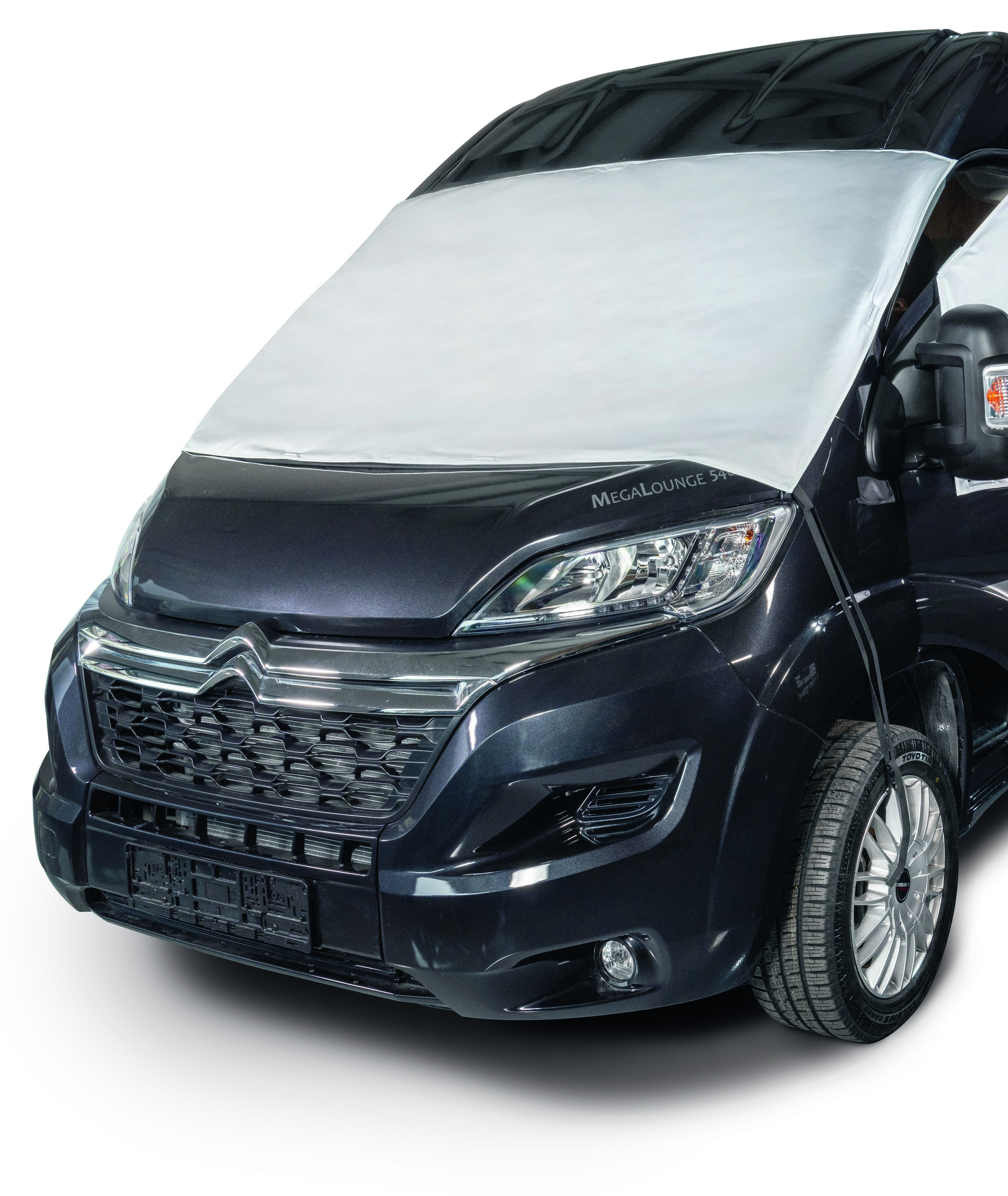 Frontscheibenisolierung, für Fahrzeughöhe H1/H2/H3 von Citroën, Fiat, Opel, Peugeot, Toyota, Montage außen