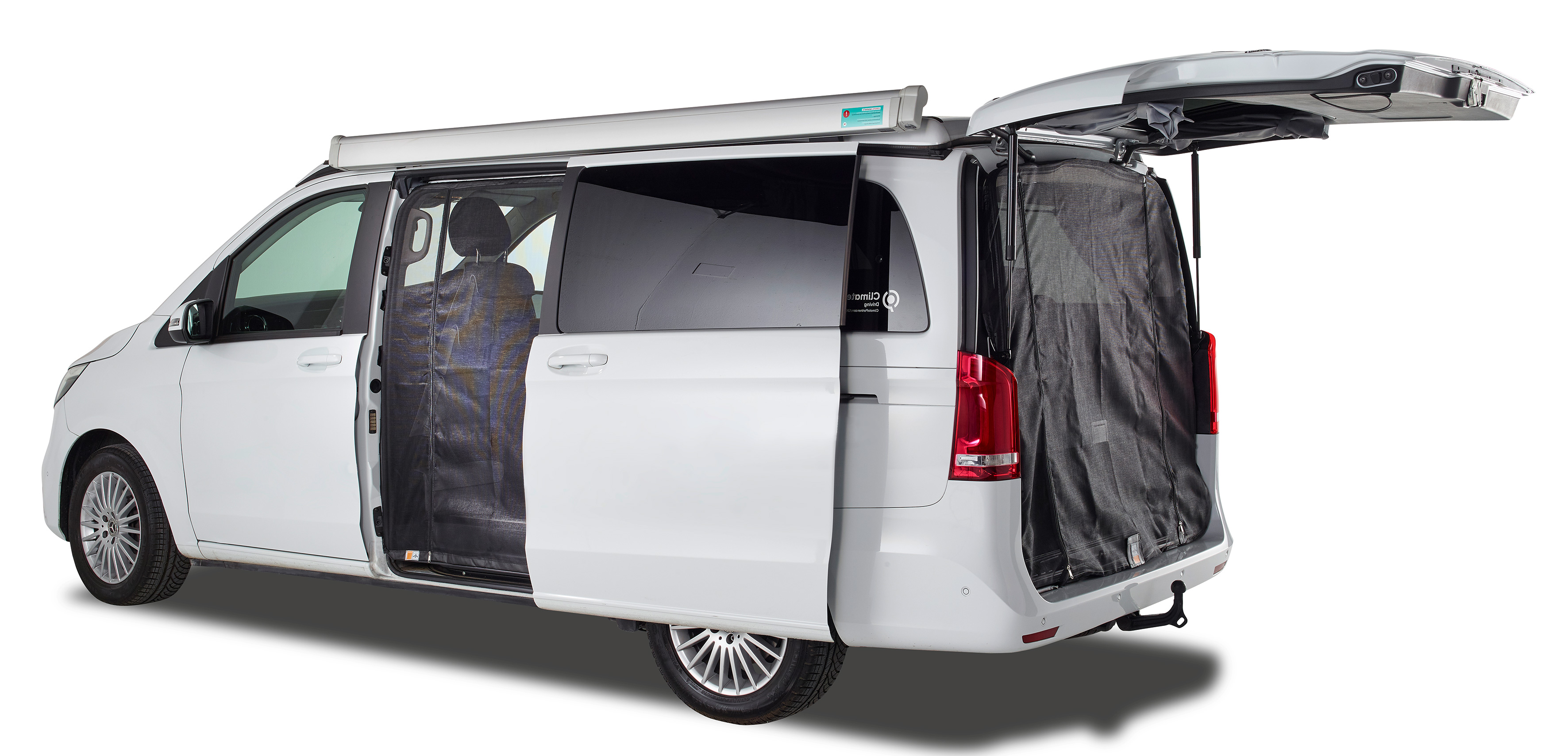 Schiebetürenmoskitonetz Reißverschluss, Mercedes Benz V-Klasse (ab 2014) / Vito (ab 2014), Fahrerseite (links), Maschenweite Fine-mesh