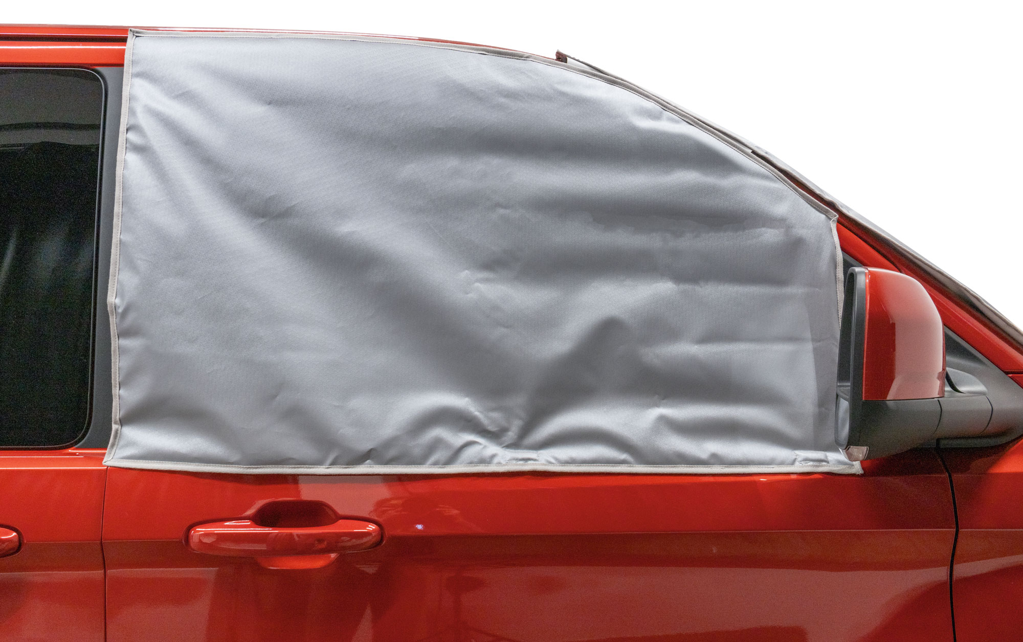 Seitenscheibenisolierung, Set 2-teilig, VW Neuer Transporter (ab 2025)/VW Caravelle (ab 2025)/Ford Custom V710 (ab 2023), Montage außen