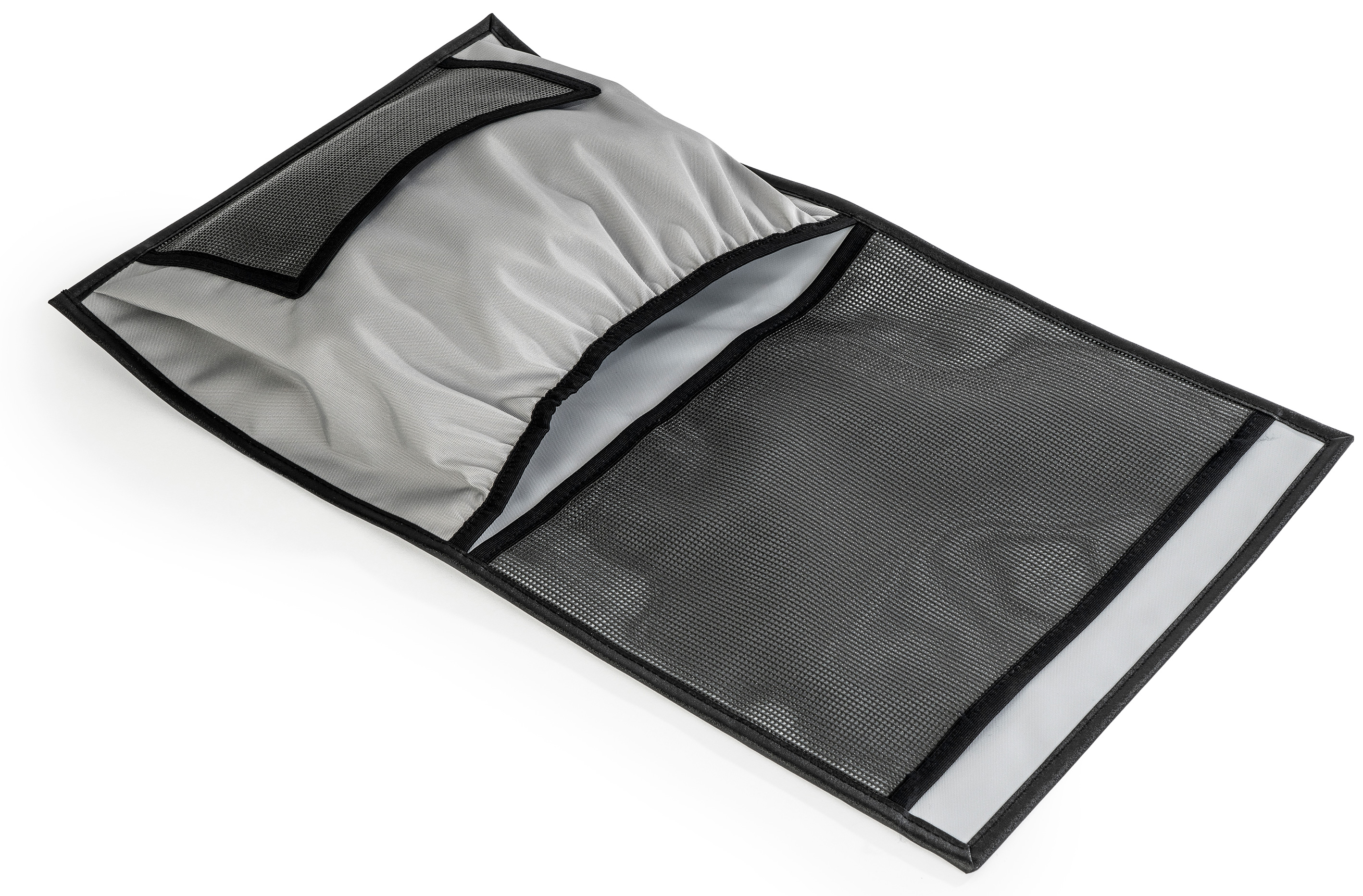 Klett-Utensilo für Wandpaneele, hellgrau, 2 Taschen