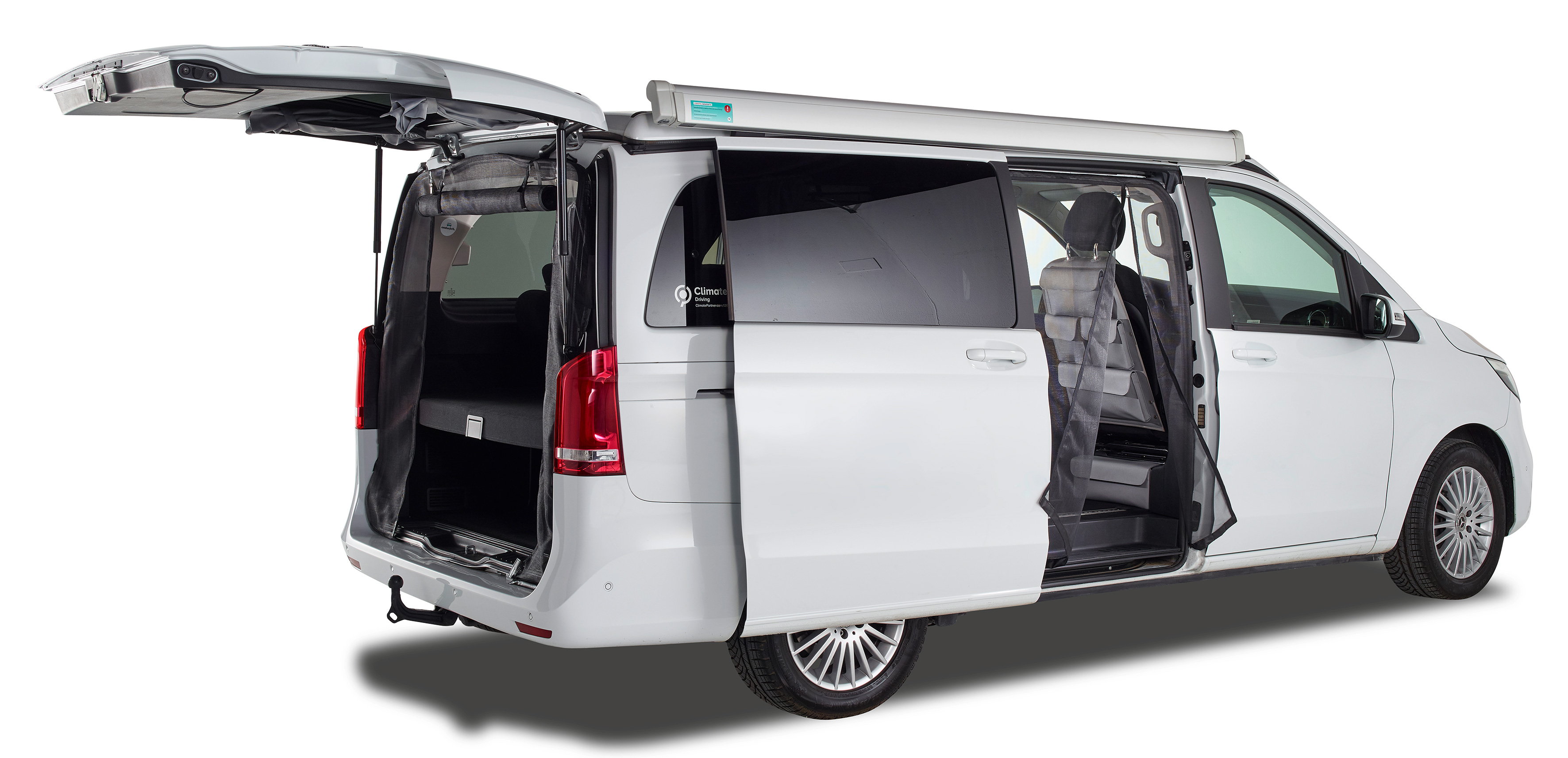 Heckmoskitonetz Reißverschluss, Heckklappe elektrisch, Mercedes-Benz V-Klasse (ab 2014) / Vito (ab 2014), Maschenweite Fine-mesh