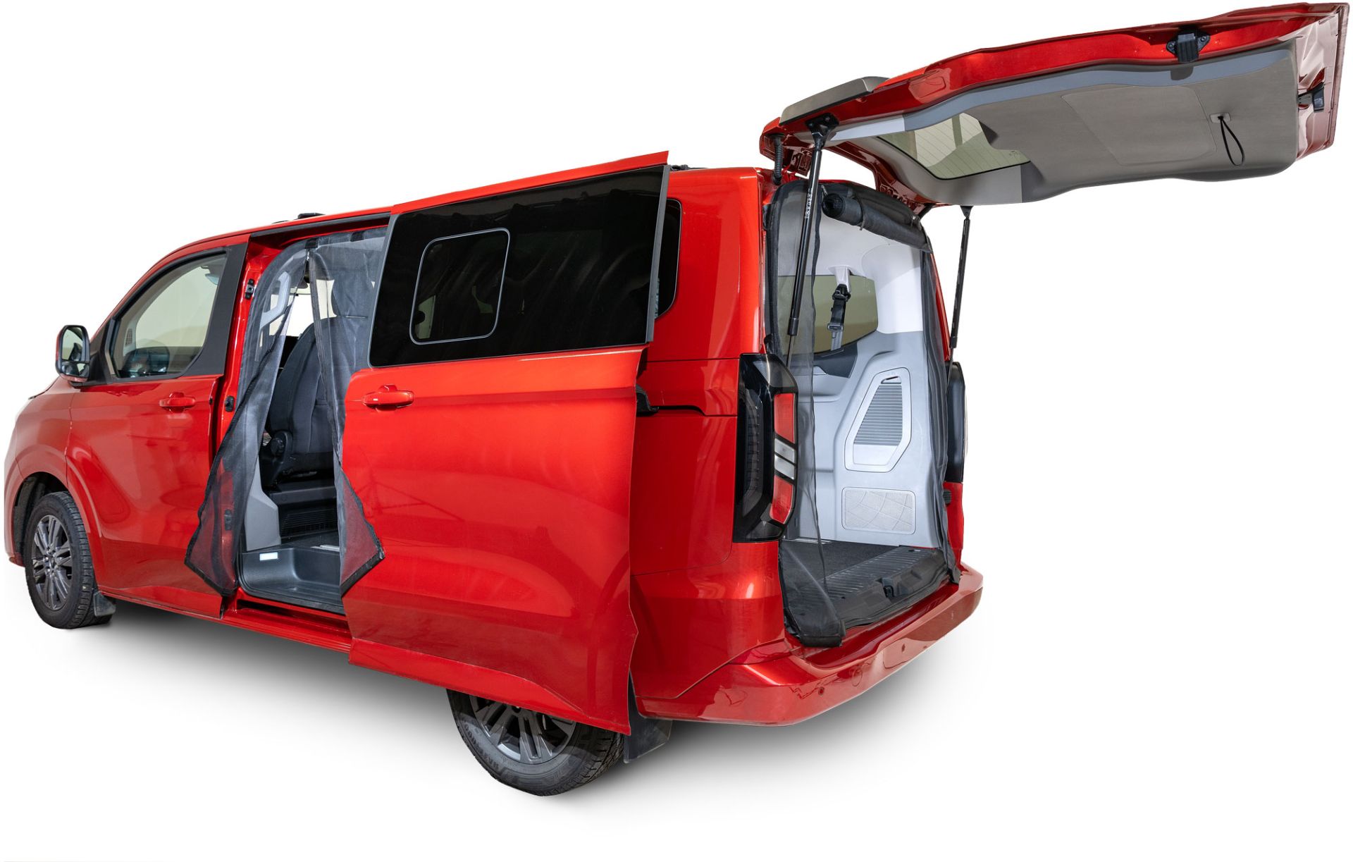Schiebetürenmoskitonetz Reißverschluss, VW Neuer Transporter (ab 2025) / Caravelle (ab 2025) / Ford Custom V710 (ab 2023), Fahrerseite (links), Maschenweite Fine-mesh