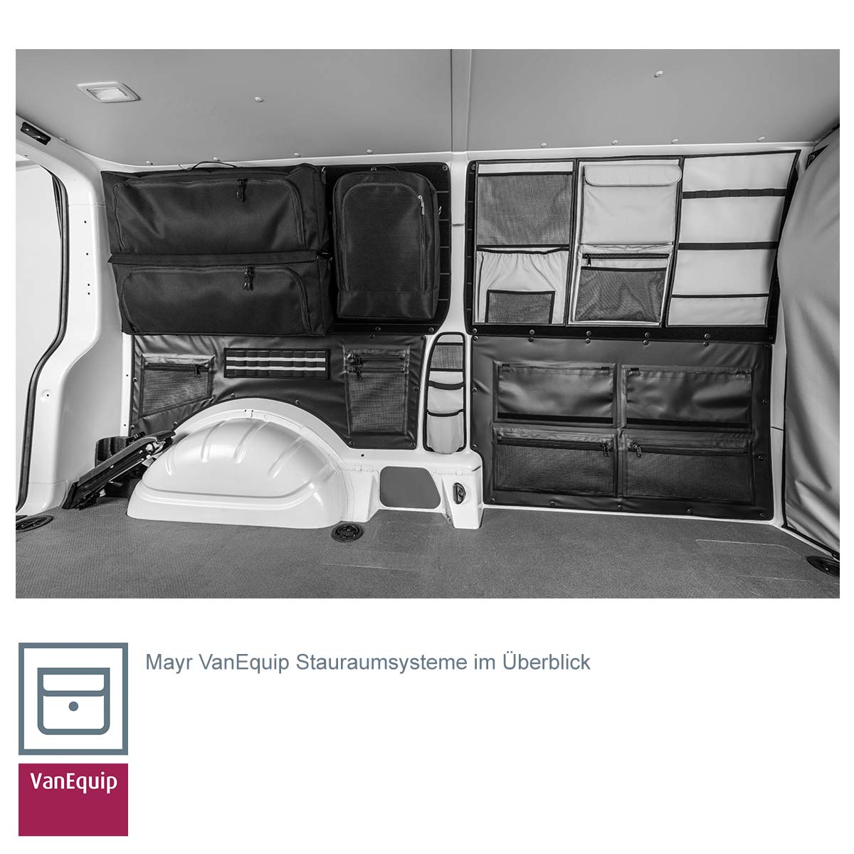 VanEquip Stauraumsystem für VW T6 / T5 Transporter Fahrerseite