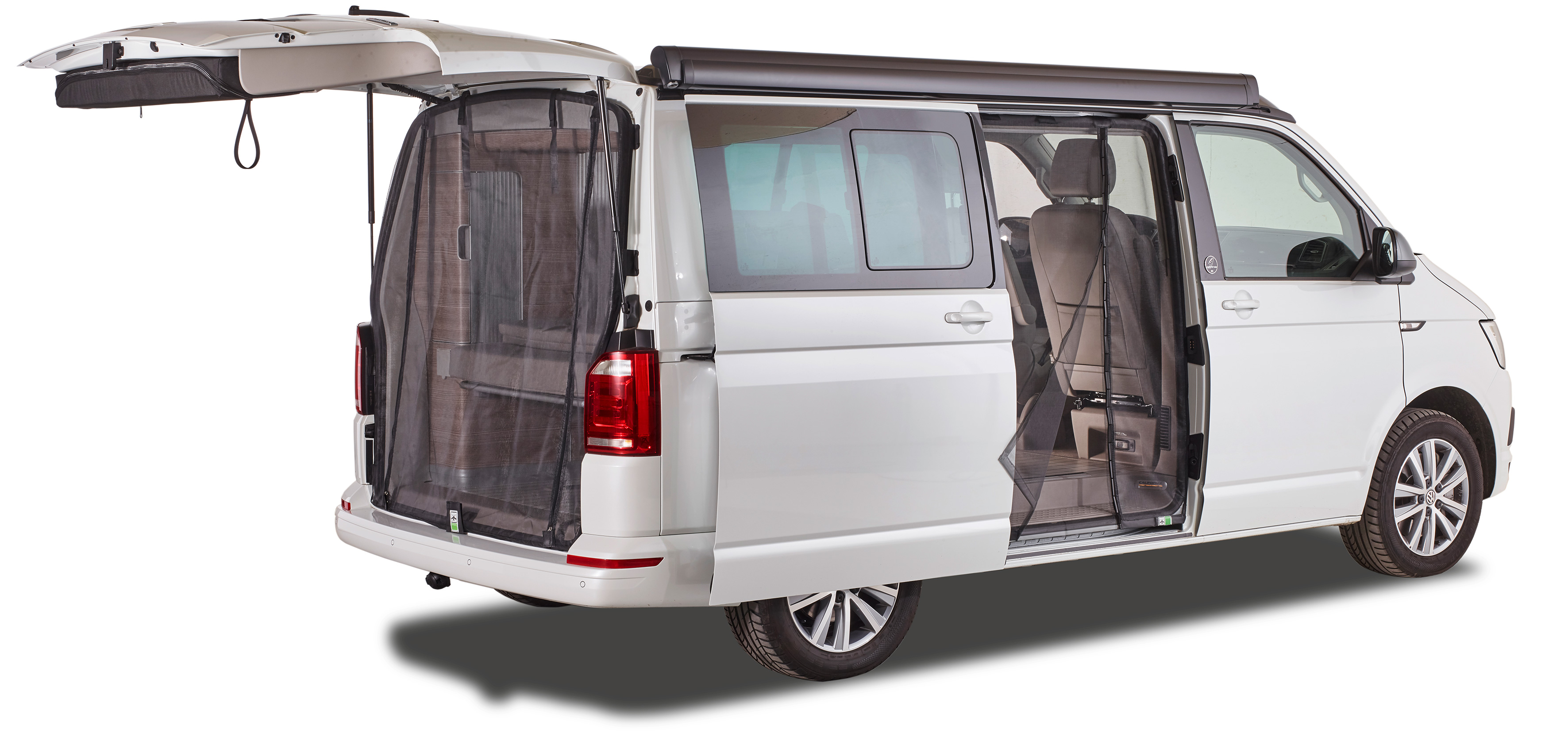 Schiebetürenmoskitonetz Magnetreißverschluss, VW T5/T6/T6.1, Beifahrerseite (rechts), Maschenweite Standard