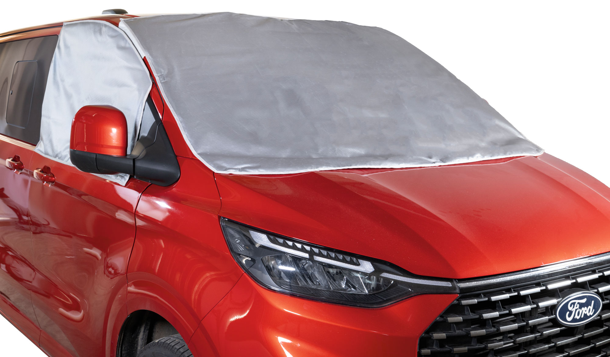 Frontscheibenisolierung, VW Neuer Transporter (ab 2025)/VW Caravelle (ab 2025)/Ford Custom V710 (ab 2023), Montage außen