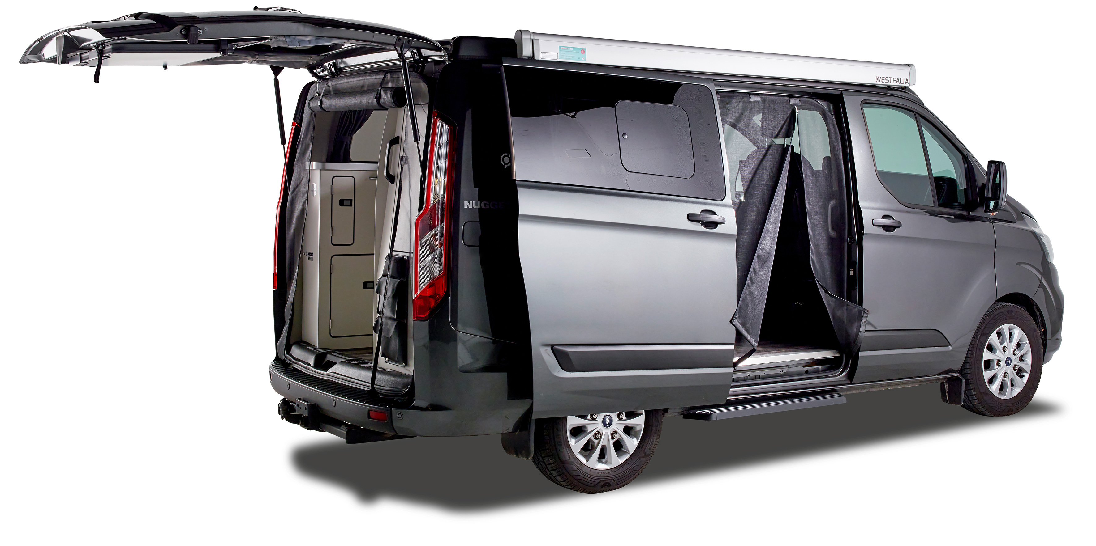 Heckmoskitonetz Reißverschluss, Ford Custom (2012 - 2023), Maschenweite Standard