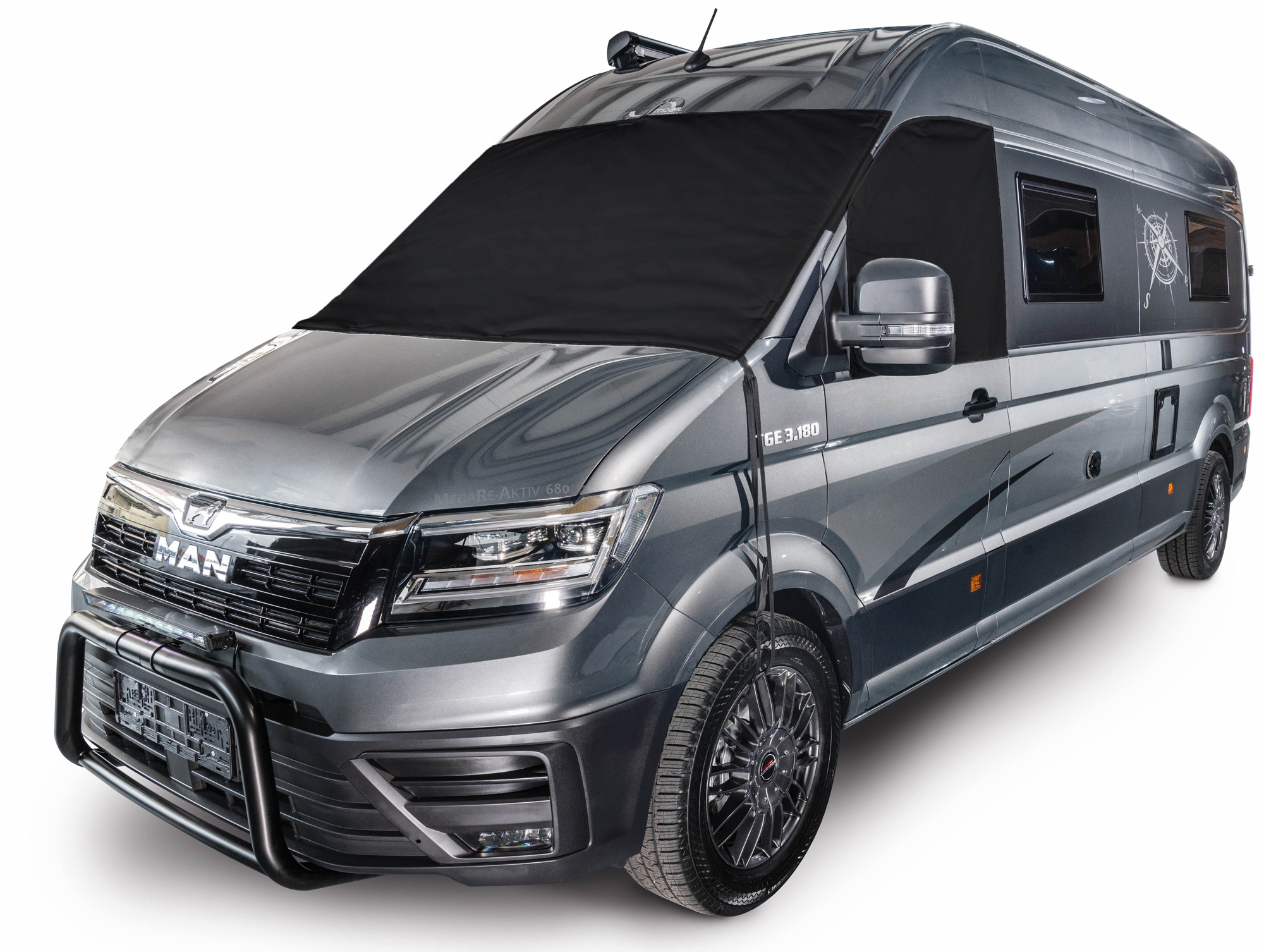 Front- u. Seitenscheiben-Cover für VW Crafter II / MAN TGE, 3-teilig, außen