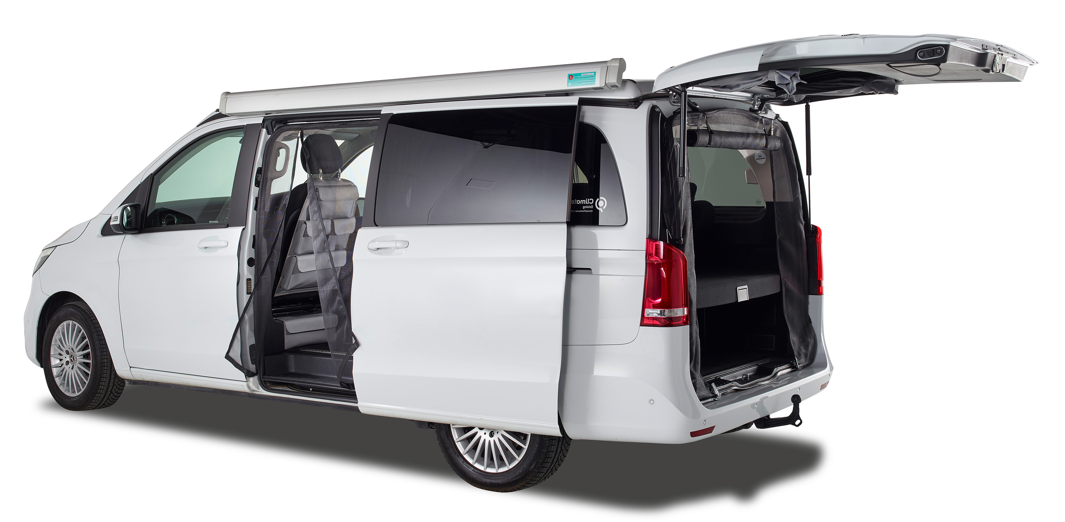 Schiebetürenmoskitonetz Reißverschluss, Mercedes Benz V-Klasse (ab 2014) / Vito (ab 2014), Fahrerseite (links), Maschenweite Fine-mesh